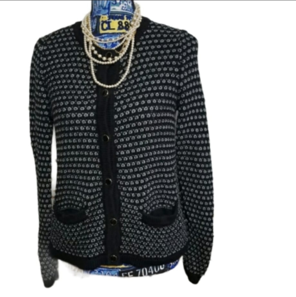 Banana republic Womens chunky knit  cardigan black sz Small